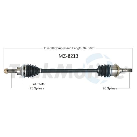 Surtrack Axle Cv Axle Shaft, Mz-8213 MZ-8213